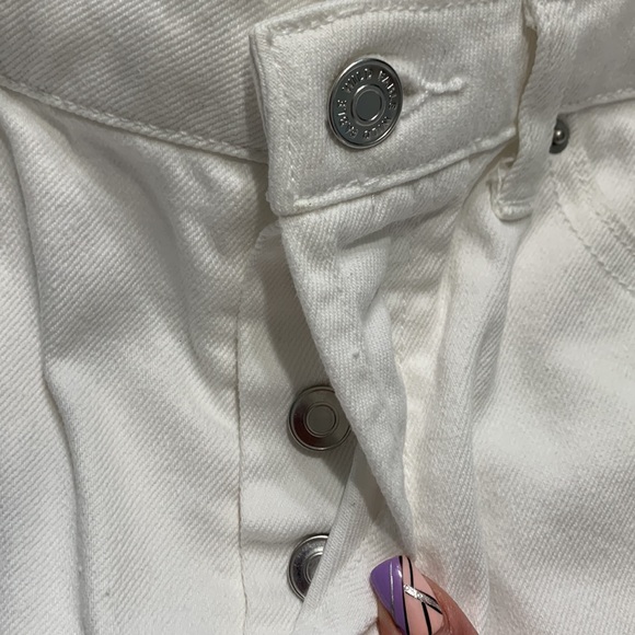 Wild Fable White High Rise Frayed Edge Hem Jean Shorts - Picture 8 of 11